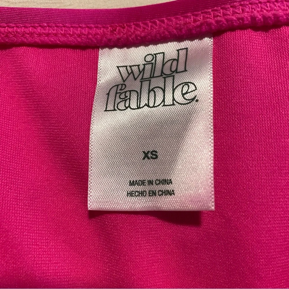wild fable Hot Pink Halter Keyhole Bikini Set xxs/XS - Picture 7 of 10